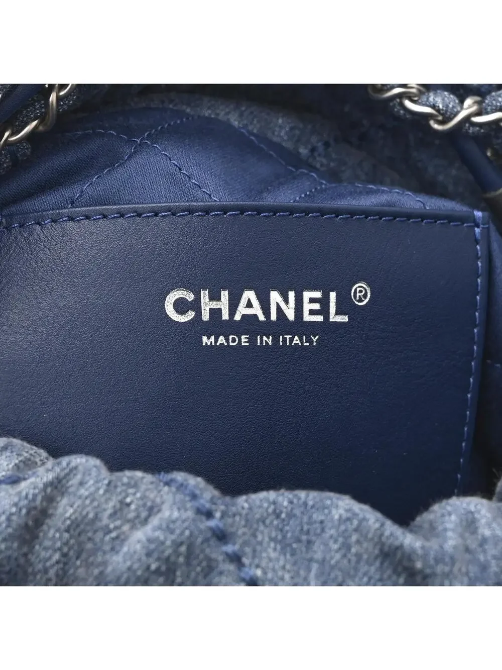 Washed Denim Quilted Studded Mini #329600C52B